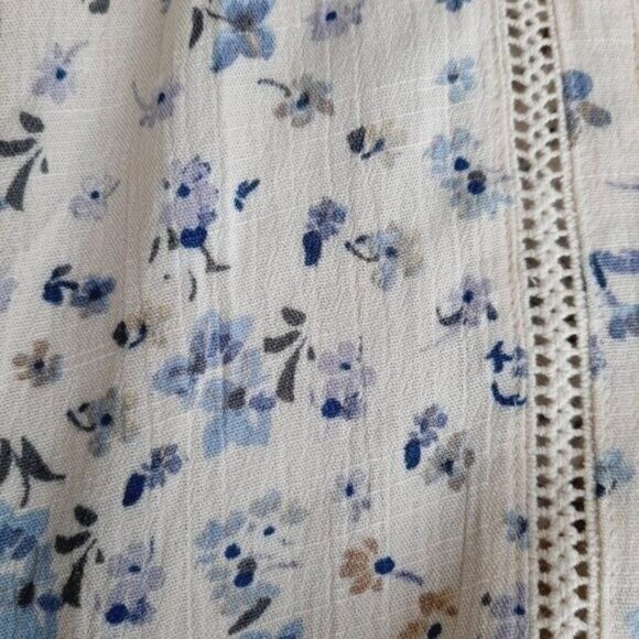 LOVESTITCH Boho Wrap Style V-Neck Surplice Floral Blouse Sz S - Picture 7 of 12